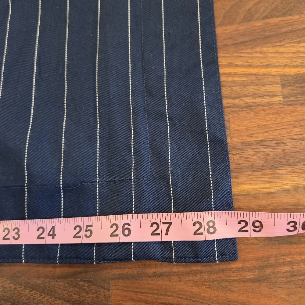 Lauren Ralph Lauren Blue Pinstripe Button Throw Pillowcases Lot Of 2 28x28
